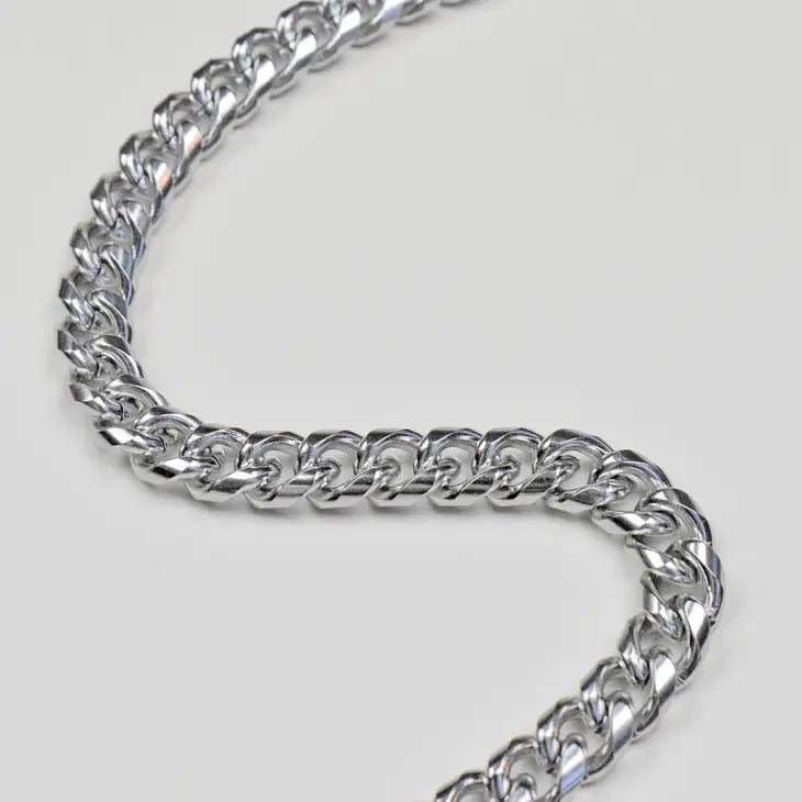 Mai Desiree Mason Silver Curb Chain Necklace