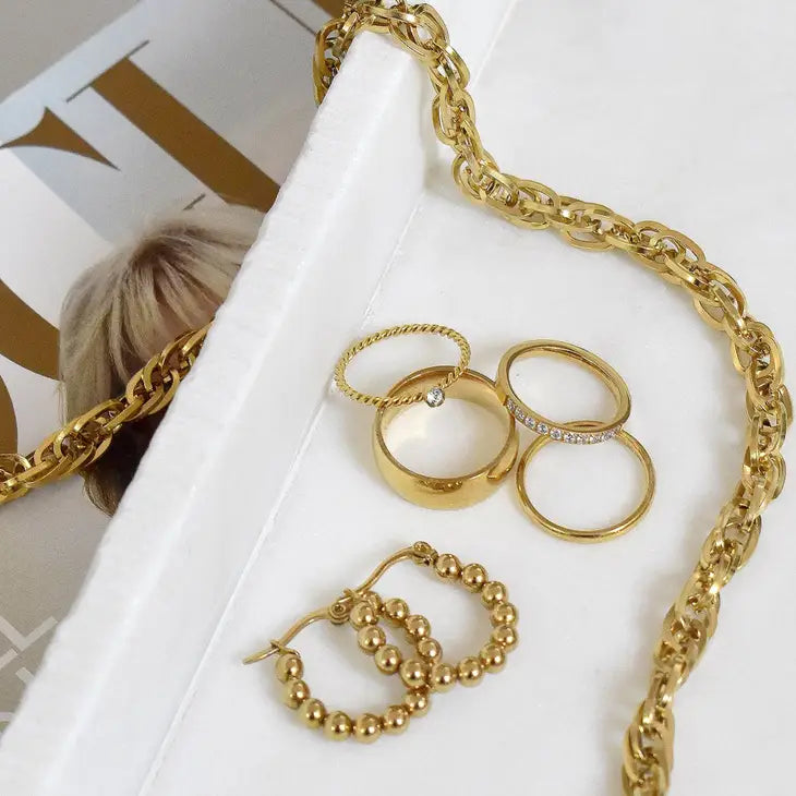 Mai Desiree Gemma Gold Rope Chain Necklace