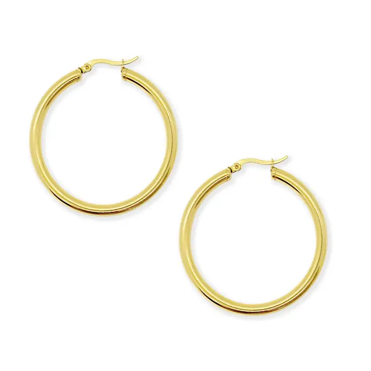 Mai Desiree Nikki Large Gold Hoop Earrings