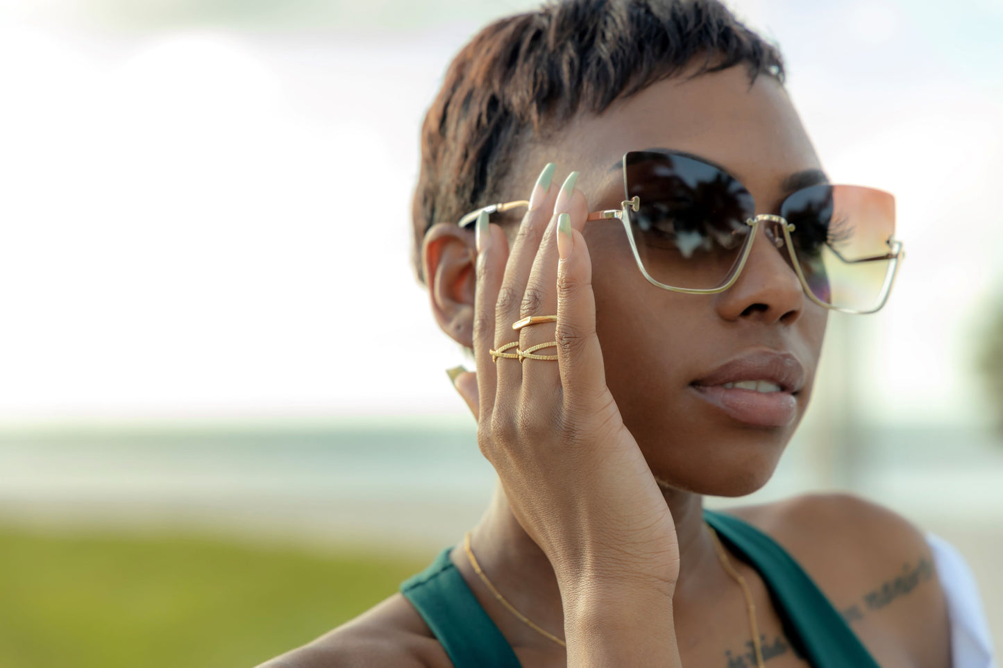 TopFoxx Vixen Coffee Sunglasses