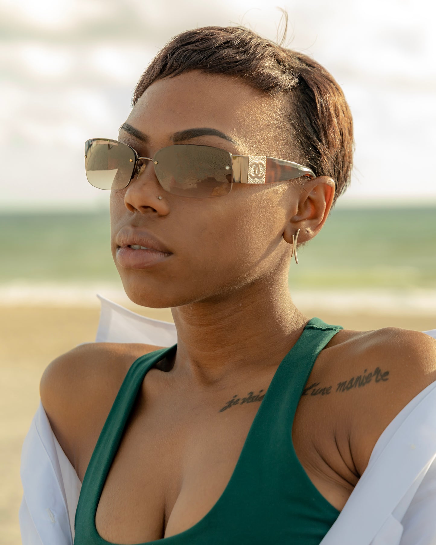 Vintage CHANEL Sunglasses Model CC4117B