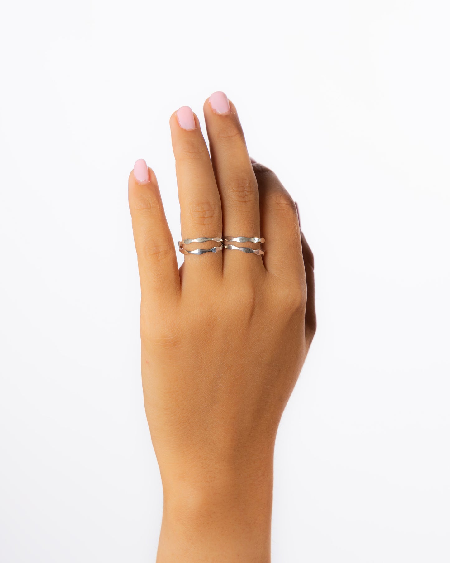 Fair Anita Sterling Stacking Ring - Waves (Size 8)