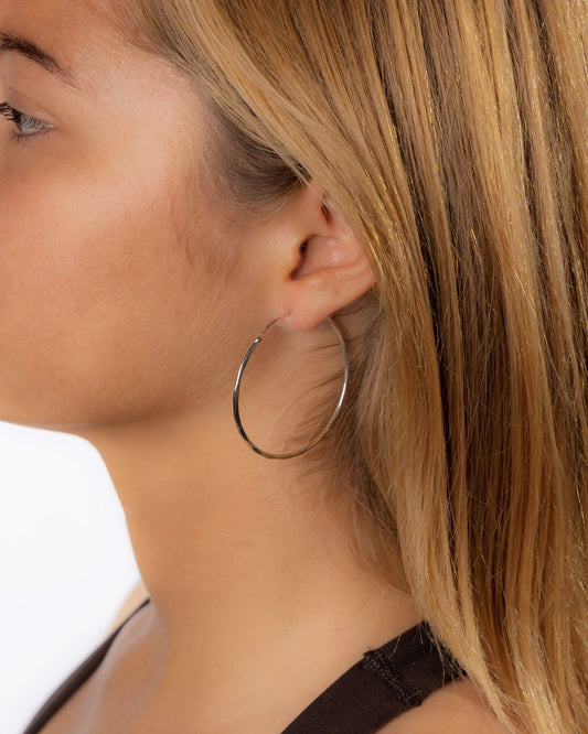 Fair Anita Bamboo Hoops - Silver