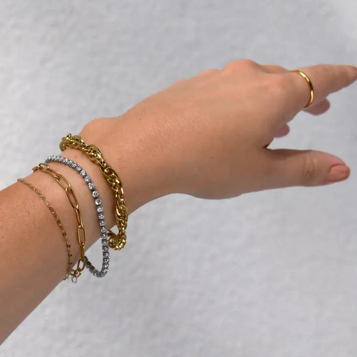 Mai Desiree Gemma Gold Chunky Rope Chain Bracelet