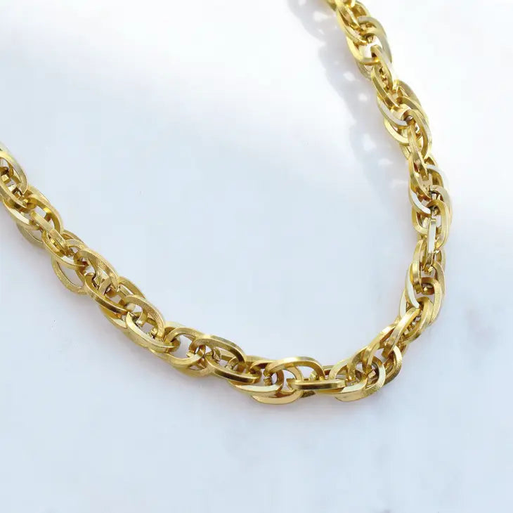 Mai Desiree Gemma Gold Rope Chain Necklace