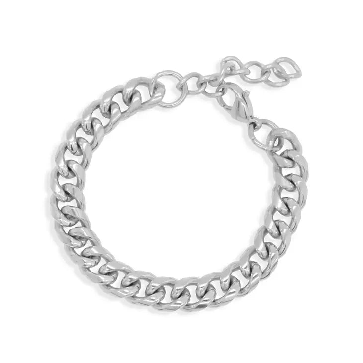 Mai Desiree Mason Chunky Curb Chain Silver Bracelet