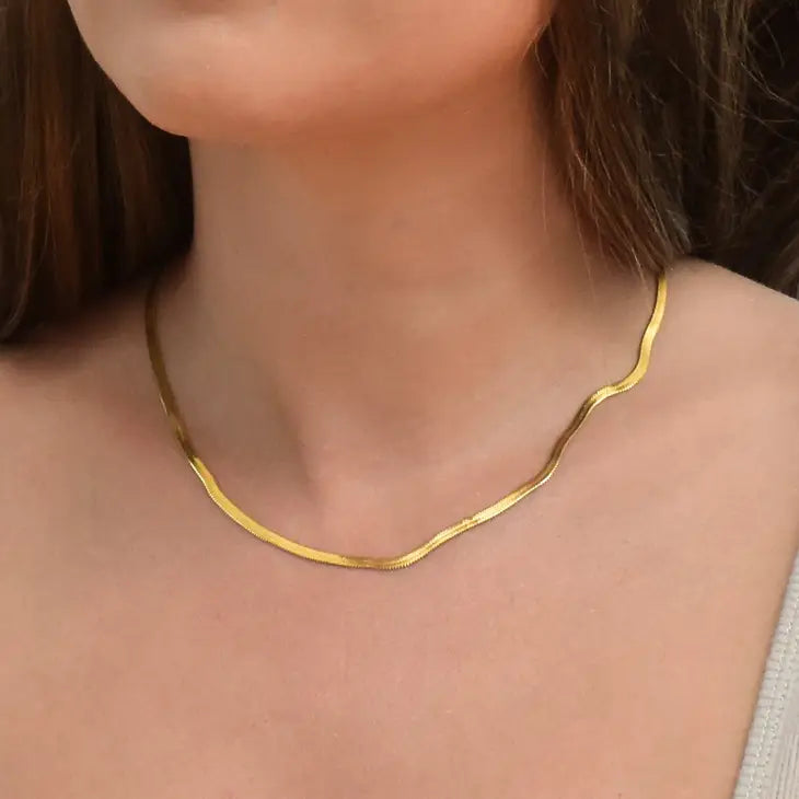 Mai Desiree Becca Gold Snake Chain Necklace
