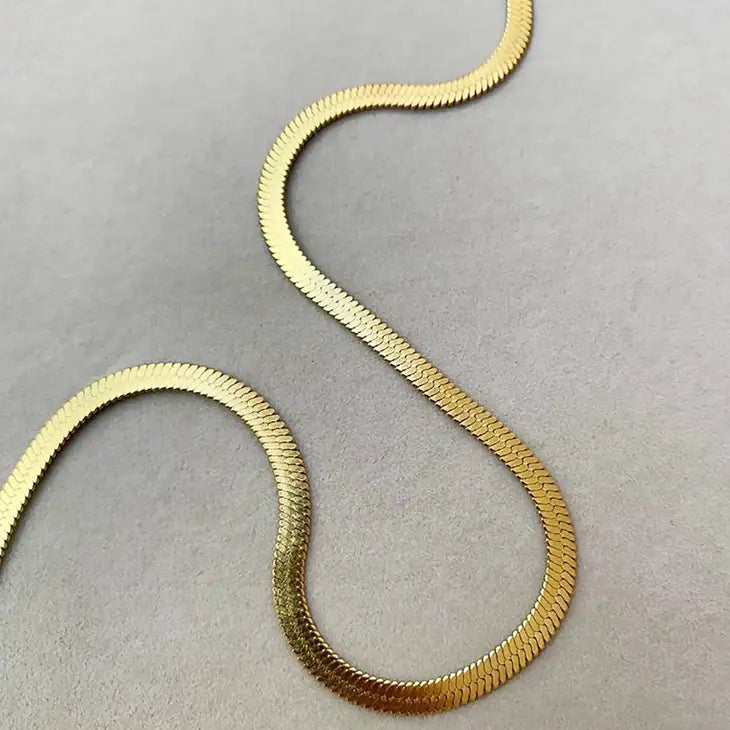 Mai Desiree Becca Gold Snake Chain Necklace
