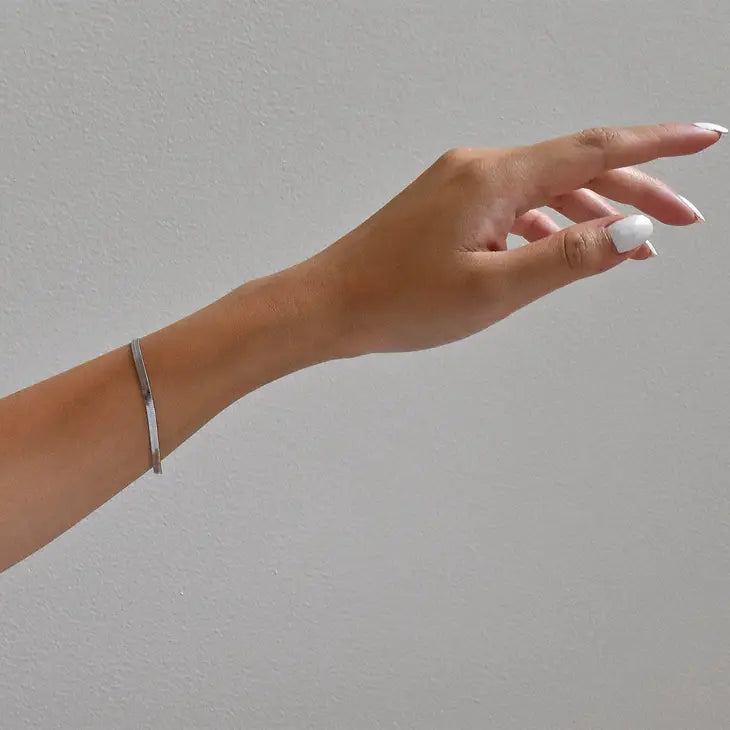 Mai Desiree Becca Silver Snake Chain Bracelet