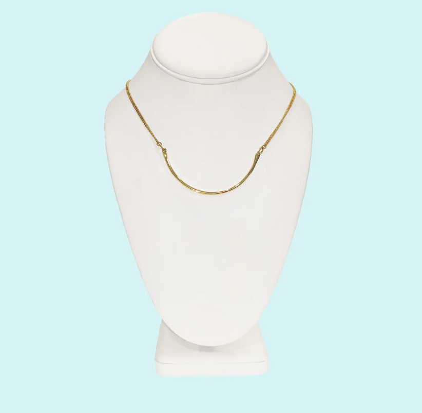 Swahili Coast Recycled Brass Arc Choker Necklace