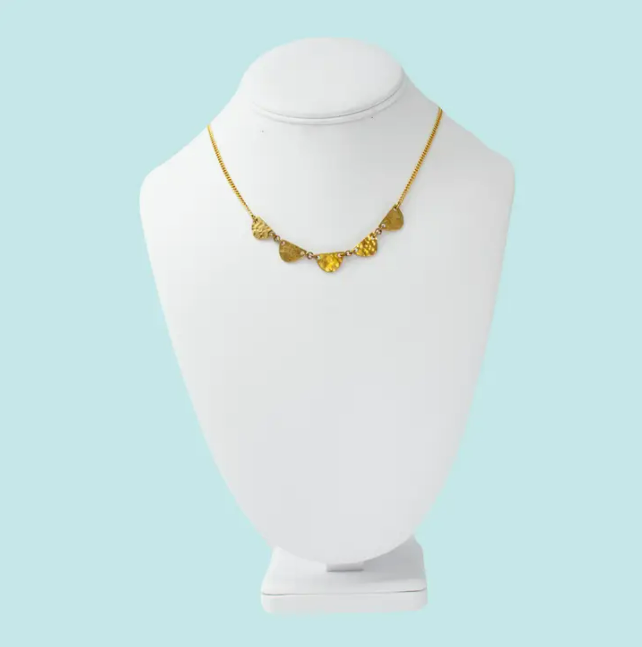 Swahili Coast Brass Half Moon Choker Necklace