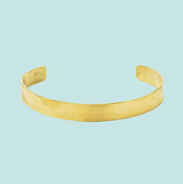 Swahili Coast Simple Brass Cuff