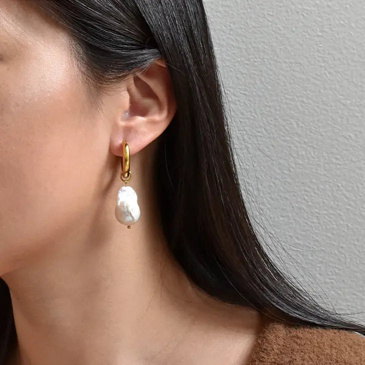Mai Desiree Juliet 2 In 1 Jumbo Baroque Pearl Earrings
