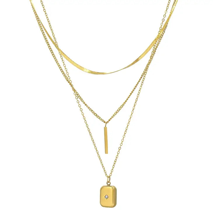 Mai Desiree Gabrielle Gold Starburst Stack Necklace