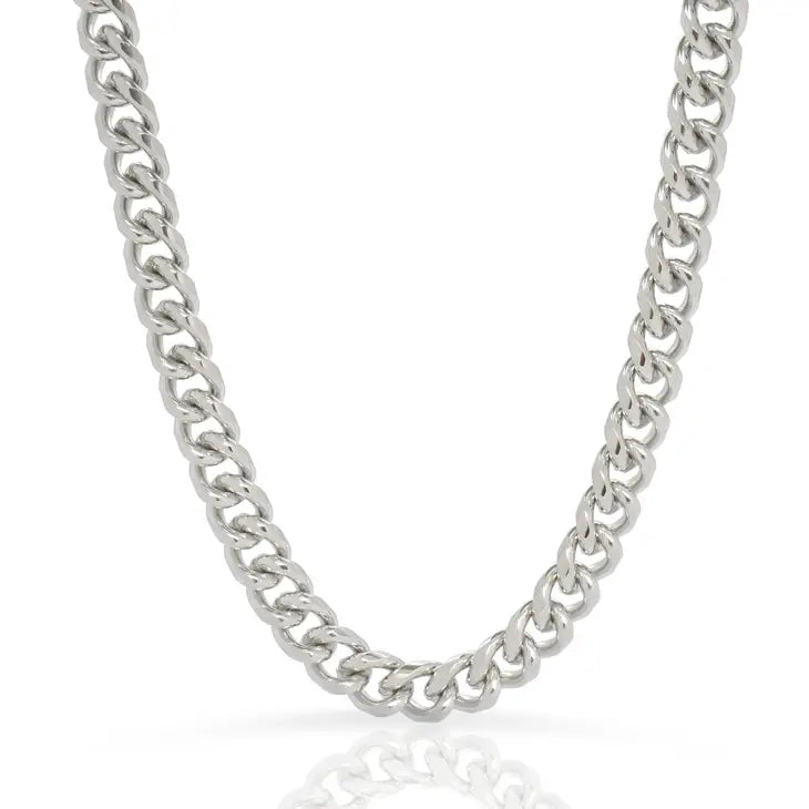Mai Desiree Mason Silver Curb Chain Necklace