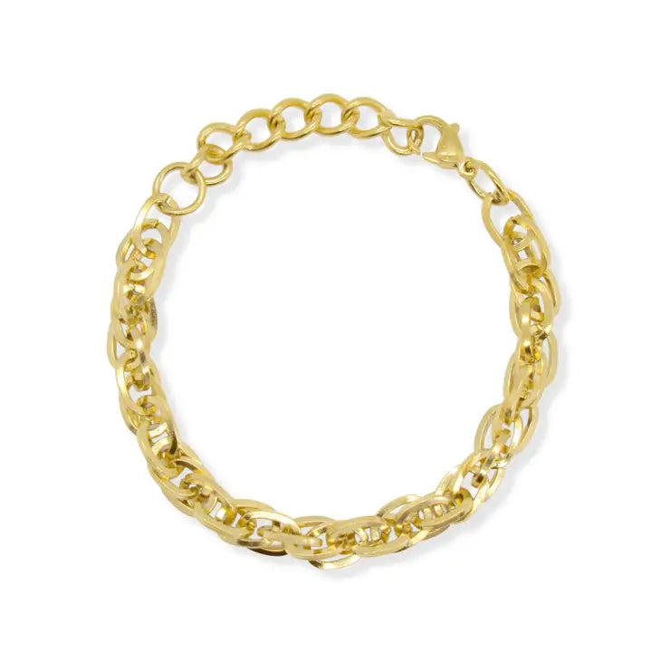 Mai Desiree Gemma Gold Chunky Rope Chain Bracelet