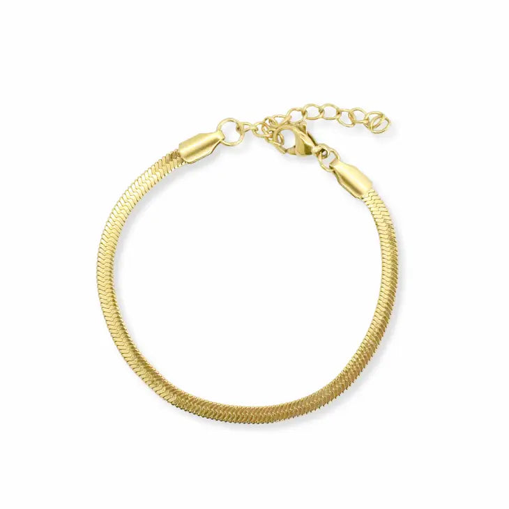 Mai Desiree Becca Gold Snake Chain Bracelet