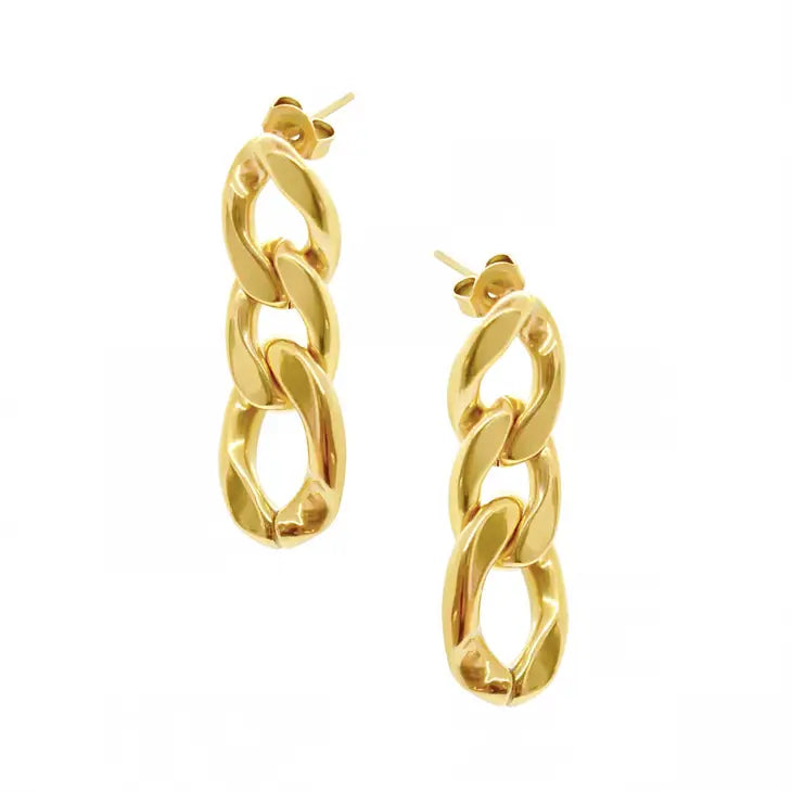 Mai Desiree Cici Gold Link Chain Earrings