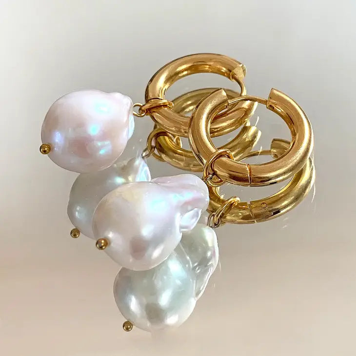 Mai Desiree Juliet 2 In 1 Jumbo Baroque Pearl Earrings