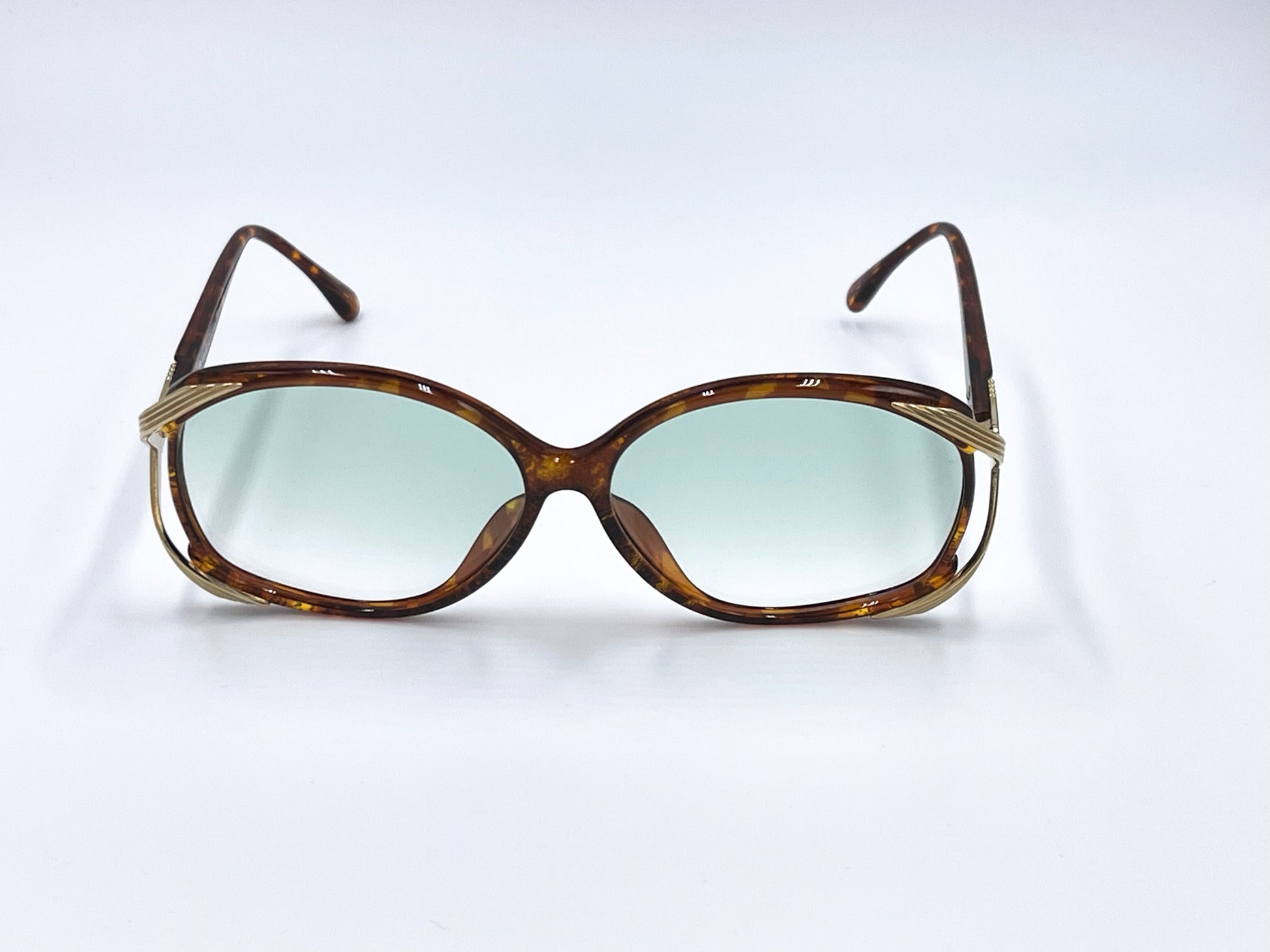 CHANEL Sunglasses Vintage Rare Oval Wrap Halfrim Rimless 4083 